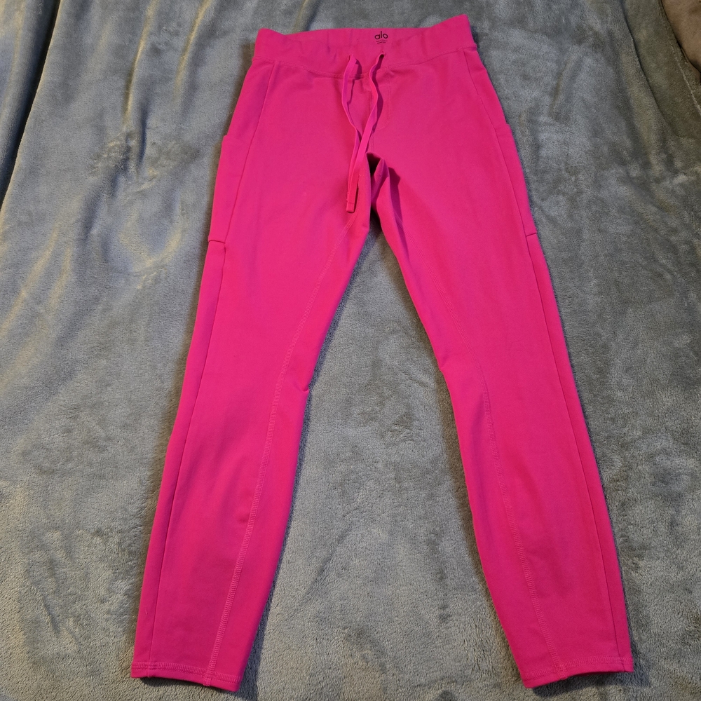 ALO Yoga Hot Pink Drawstring Leggings